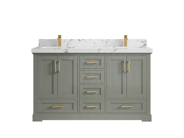 Boston 60 in. W x 22 in. D Double Sink Bathroom Vanity - photo 34