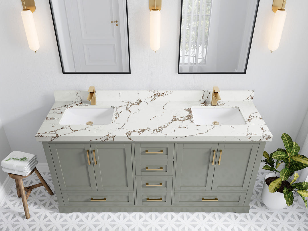 Boston 72 in. W x 22 in. D Double Sink Bathroom Vanity