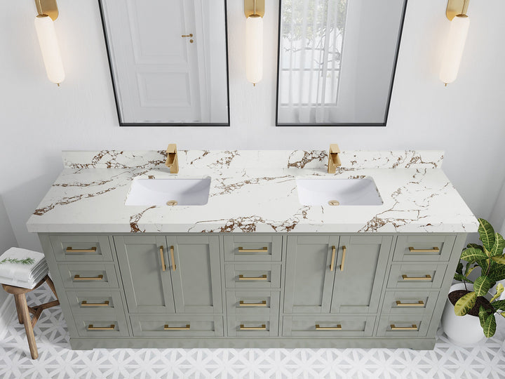 Boston 84 in. W x 22 in. D Double Sink Bathroom Vanity - photo 33