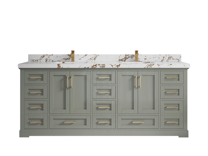 Boston 84 in. W x 22 in. D Double Sink Bathroom Vanity - photo 34