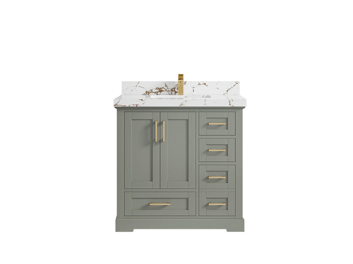 Boston 36 in. W x 22 in. D Center Sink Bathroom Vanity - photo 35