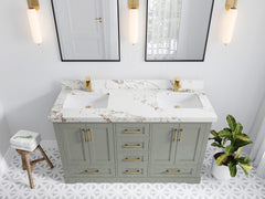 Boston 60 in. W x 22 in. D Double Sink Bathroom Vanity - photo 37