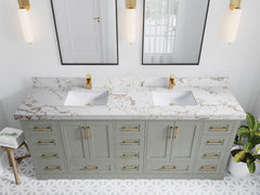 Boston 84 in. W x 22 in. D Double Sink Bathroom Vanity - photo 35