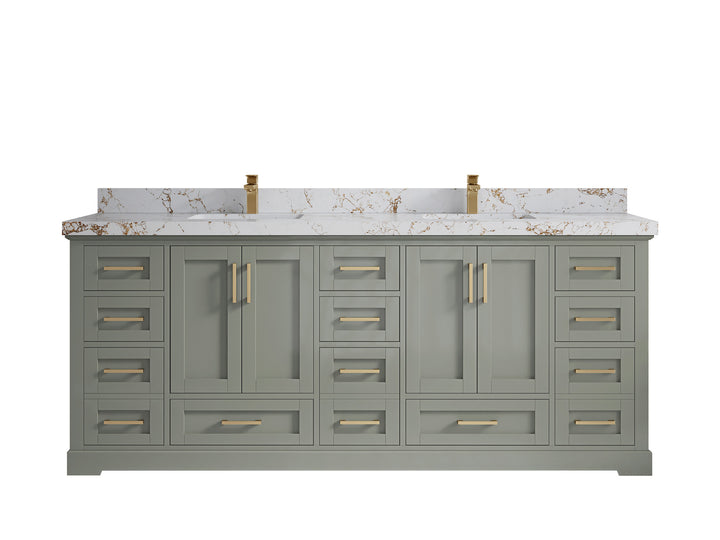 Boston 84 in. W x 22 in. D Double Sink Bathroom Vanity - photo 36