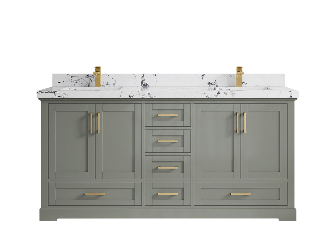 Boston 72 in. W x 22 in. D Double Sink Bathroom Vanity