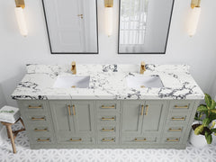 Boston 84 in. W x 22 in. D Double Sink Bathroom Vanity - photo 37