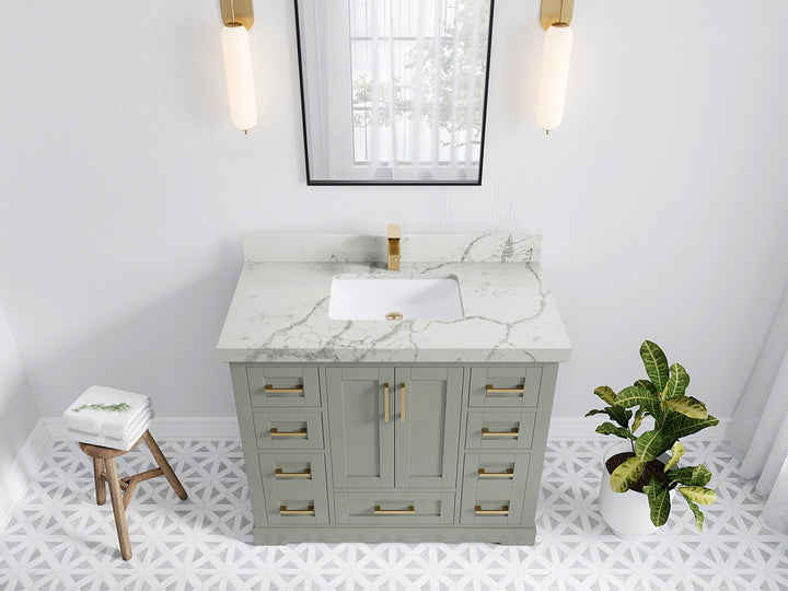 Boston 42 in. W x 22 in. D Single Sink Bathroom Vanity - photo 39