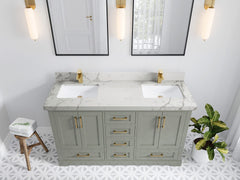 Boston 60 in. W x 22 in. D Double Sink Bathroom Vanity - photo 39