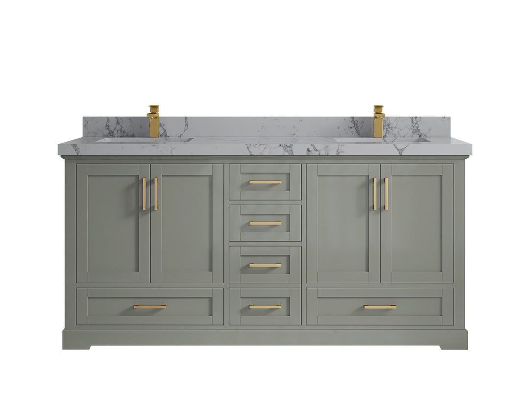 Boston 72 in. W x 22 in. D Double Sink Bathroom Vanity