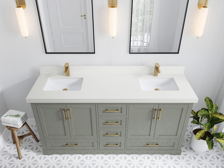 Boston 72 in. W x 22 in. D Double Sink Bathroom Vanity - photo 41