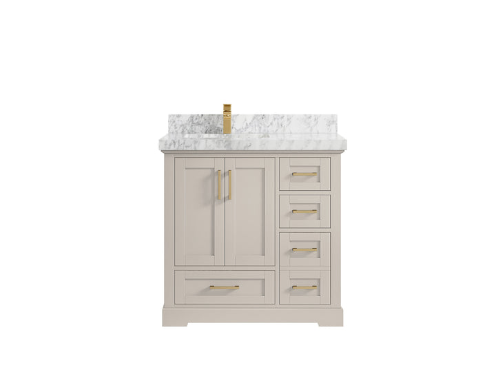 Boston 36 in. W x 22 in. D Left Offset Sink Bathroom Vanity - photo 13