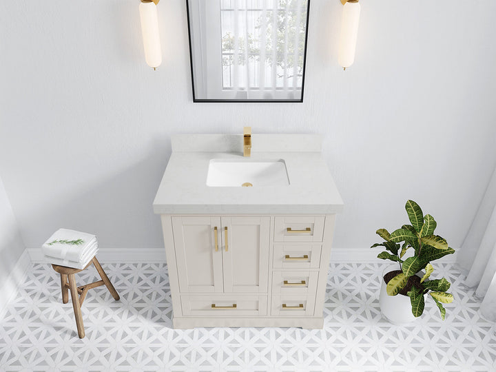 Boston 36 in. W x 22 in. D Center Sink Bathroom Vanity - photo 13