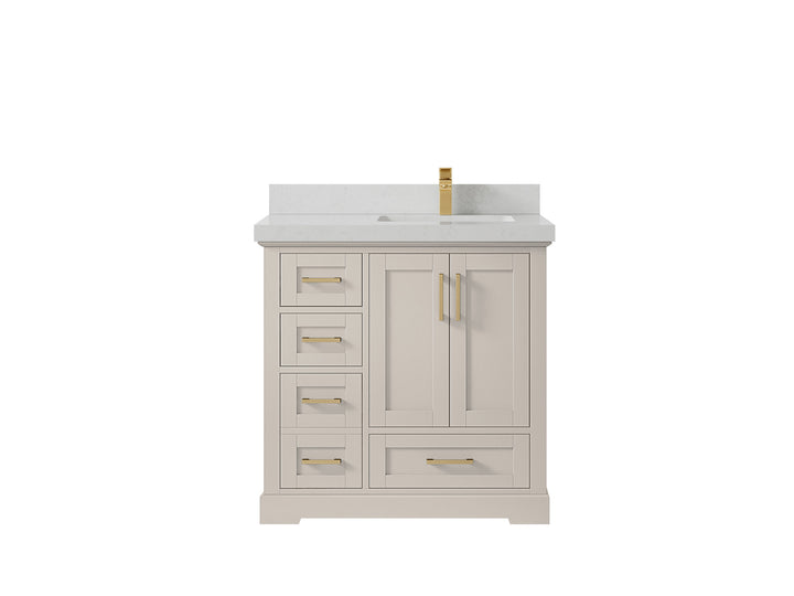 Boston 36 in. W x 22 in. D Right Offset Sink Bathroom Vanity - photo 15