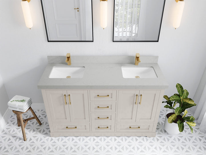 Boston 60 in. W x 22 in. D Double Sink Bathroom Vanity - photo 14