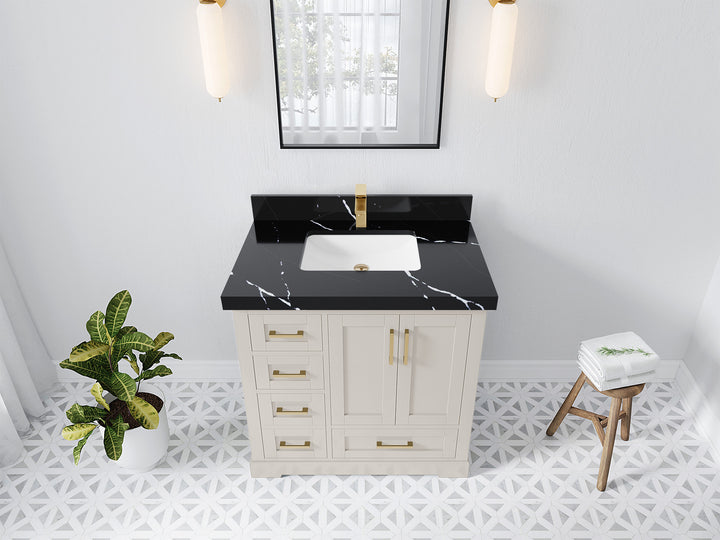 Boston 36" W x 22" D Center Sink Vanity for Modern Bathroom Spaces - photo 15