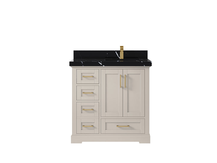 Boston 36 in. W x 22 in. D Right Offset Sink Bathroom Vanity - photo 17