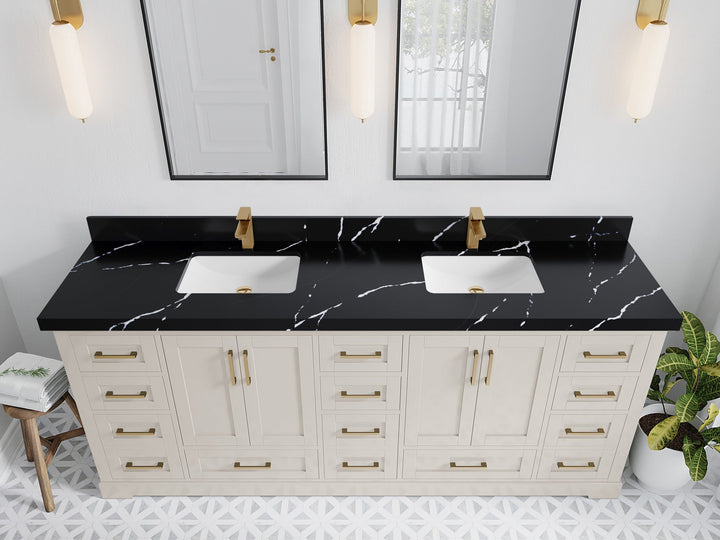Boston 84 in. W x 22 in. D Double Sink Bathroom Vanity - photo 16
