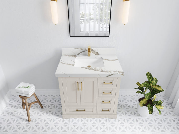 Boston 36 in. W x 22 in. D Center Sink Bathroom Vanity - photo 17