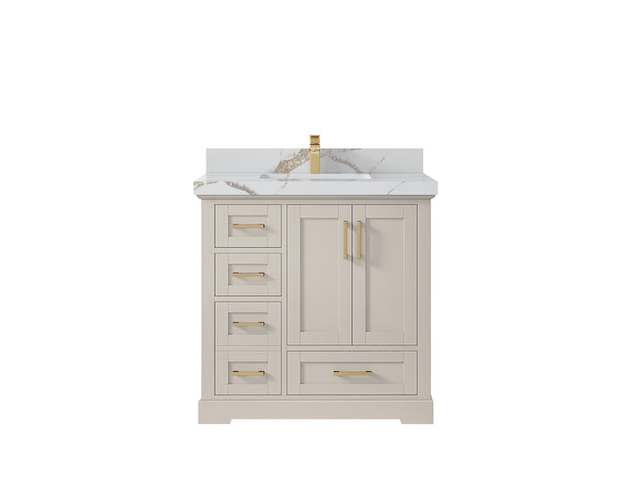 Boston 36" W x 22" D Center Sink Vanity for Modern Bathroom Spaces - photo 18