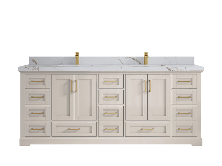 Boston 84 in. W x 22 in. D Double Sink Bathroom Vanity - photo 19