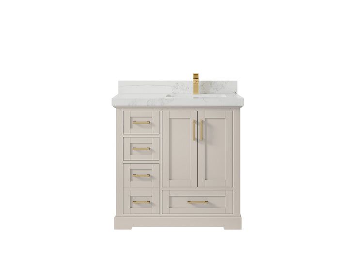 Boston 36 in. W x 22 in. D Right Offset Sink Bathroom Vanity - photo 23