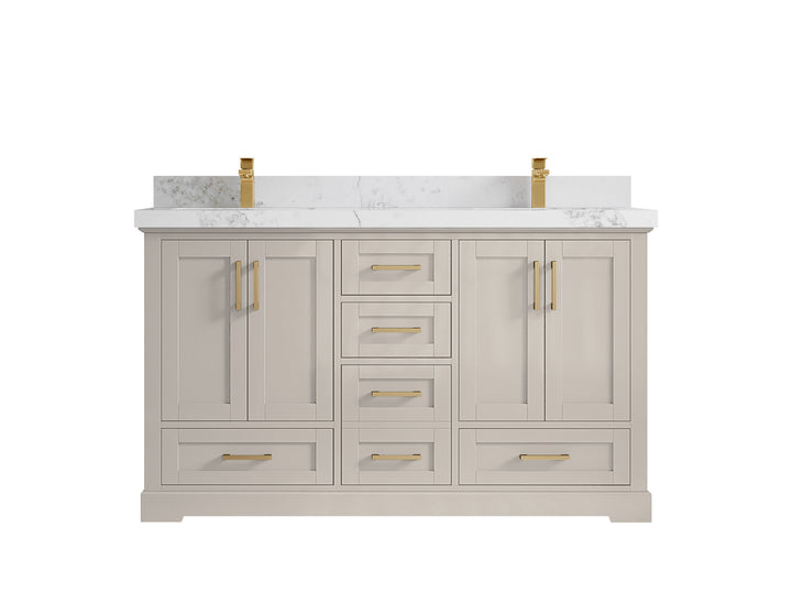 Boston 60 in. W x 22 in. D Double Sink Bathroom Vanity - photo 24
