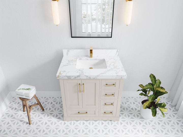 Boston 36 in. W x 22 in. D Center Sink Bathroom Vanity - photo 23