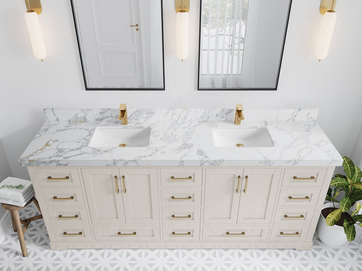Boston 84 in. W x 22 in. D Double Sink Bathroom Vanity - photo 24