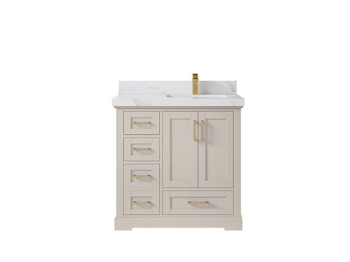 Boston 36 in. W x 22 in. D Right Offset Sink Bathroom Vanity - photo 27