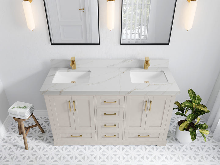 Boston 60 in. W x 22 in. D Double Sink Bathroom Vanity - photo 27