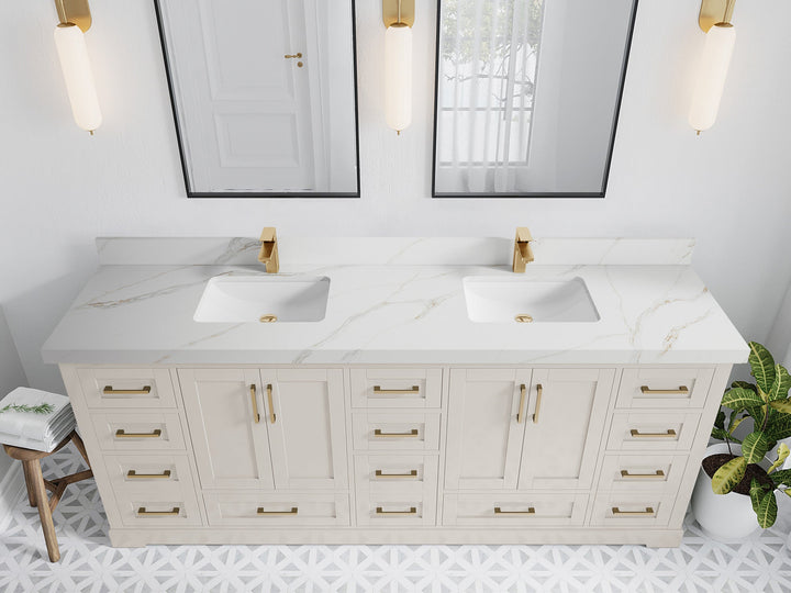 Boston 84 in. W x 22 in. D Double Sink Bathroom Vanity - photo 26