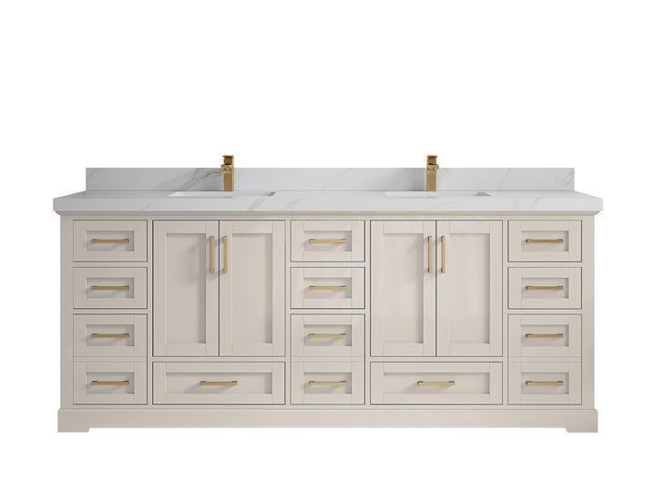 Boston 84 in. W x 22 in. D Double Sink Bathroom Vanity - photo 27