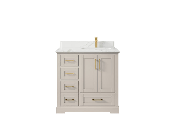 Boston 36 in. W x 22 in. D Right Offset Sink Bathroom Vanity - photo 45