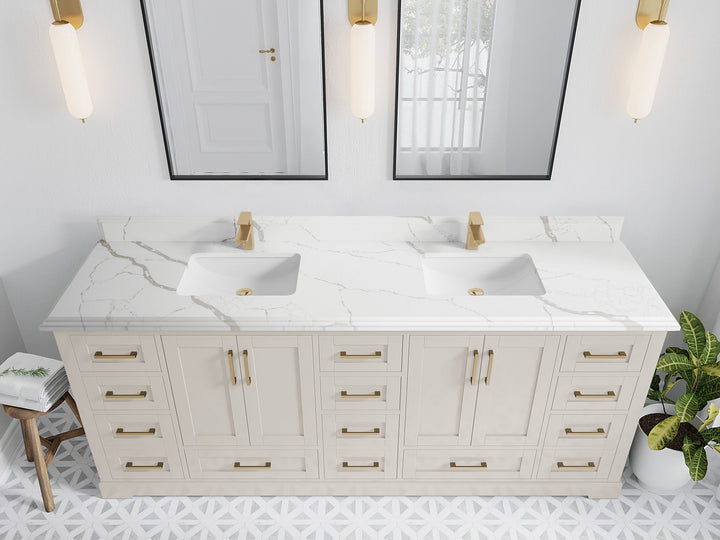 Boston 84 in. W x 22 in. D Double Sink Bathroom Vanity - photo 44
