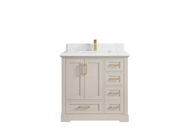 Boston 36 in. W x 22 in. D Center Sink Bathroom Vanity - photo 46