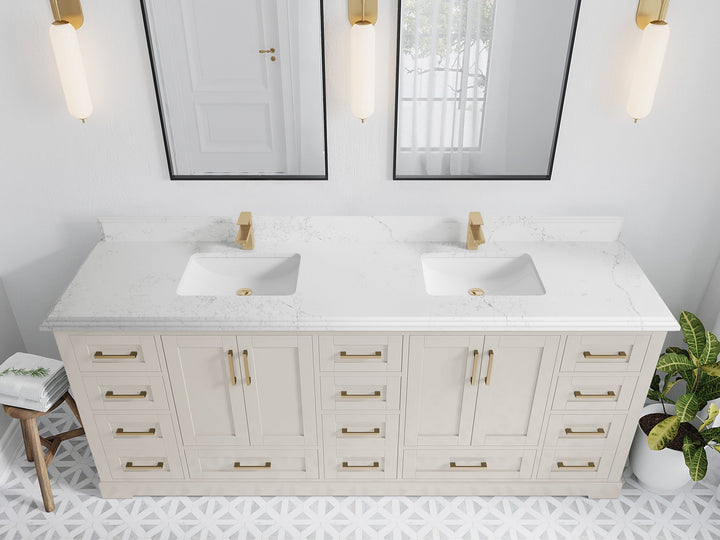 Boston 84 in. W x 22 in. D Double Sink Bathroom Vanity - photo 46