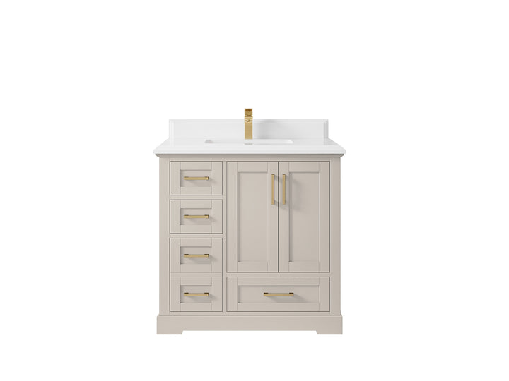 Boston 36" W x 22" D Center Sink Vanity for Modern Bathroom Spaces - photo 48