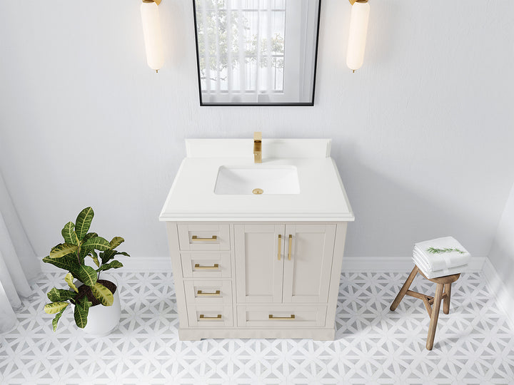 Boston 36" W x 22" D Center Sink Vanity for Modern Bathroom Spaces - photo 47