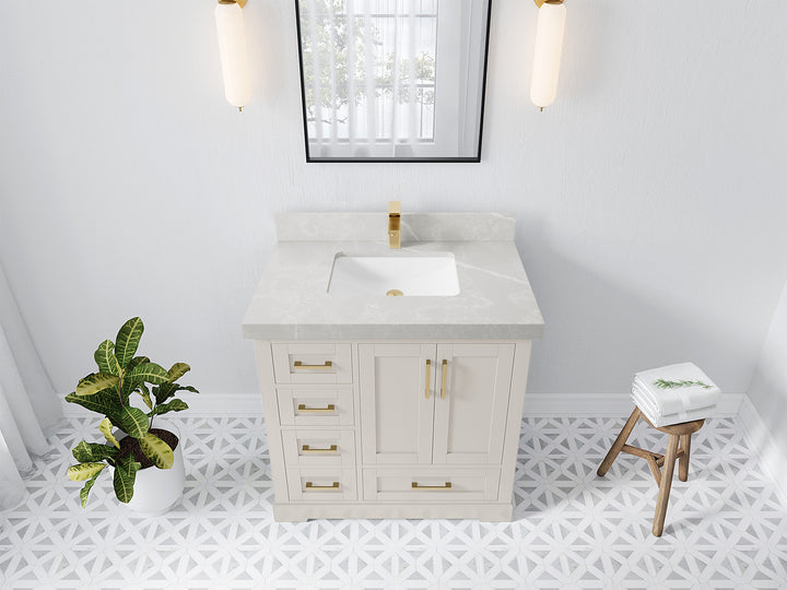 Boston 36" W x 22" D Center Sink Vanity for Modern Bathroom Spaces - photo 29