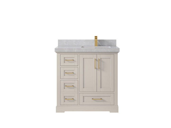 Boston 36 in. W x 22 in. D Right Offset Sink Bathroom Vanity - photo 31