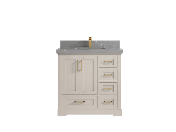 Boston 36 in. W x 22 in. D Center Sink Bathroom Vanity - photo 32