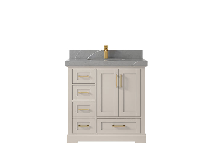 Boston 36" W x 22" D Center Sink Vanity for Modern Bathroom Spaces - photo 32