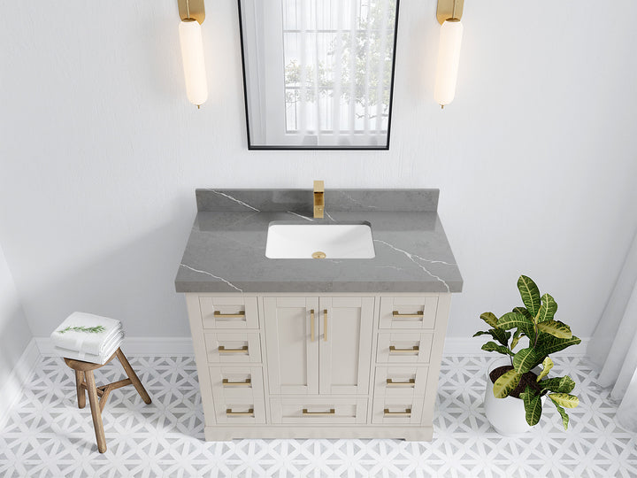 Boston 42 in. W x 22 in. D Single Sink Bathroom Vanity - photo 32