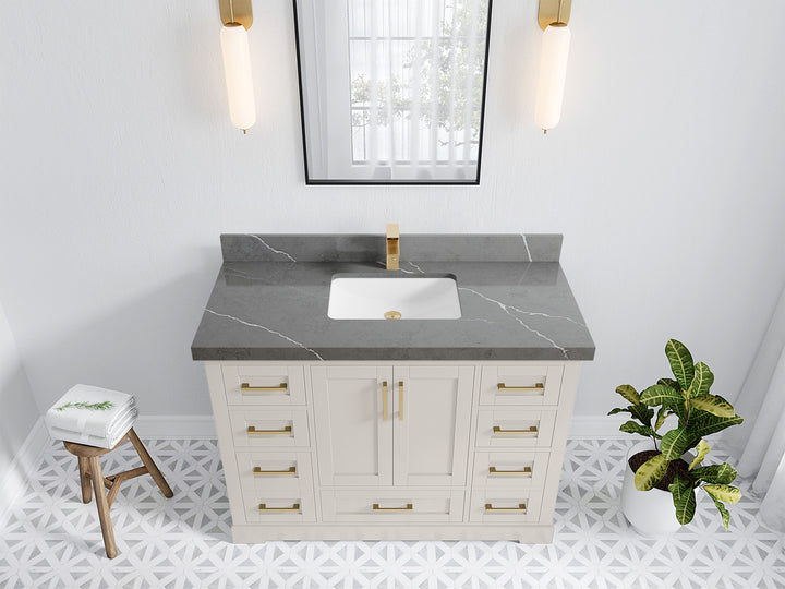 Boston 48 in. W x 22 in. D Single Sink Bathroom Vanity - photo 32
