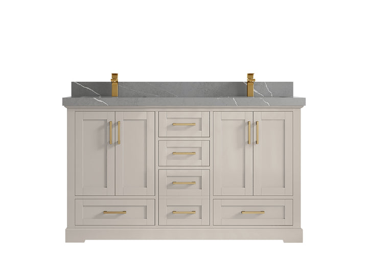 Boston 60 in. W x 22 in. D Double Sink Bathroom Vanity - photo 33