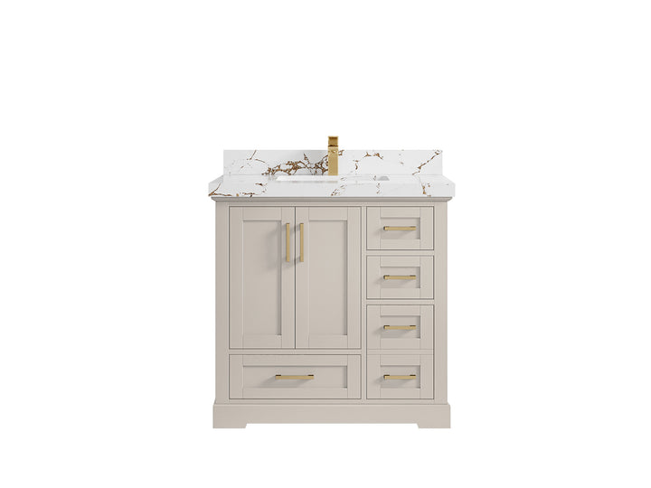 Boston 36 in. W x 22 in. D Center Sink Bathroom Vanity - photo 34