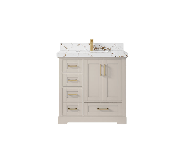 Boston 36" W x 22" D Center Sink Vanity for Modern Bathroom Spaces - photo 36