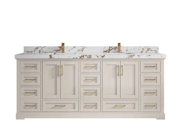 Boston 84 in. W x 22 in. D Double Sink Bathroom Vanity - photo 35