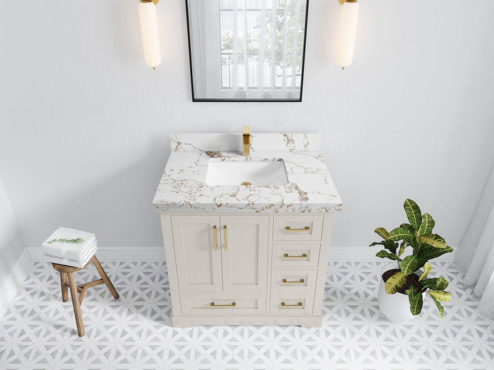 Boston 36 in. W x 22 in. D Center Sink Bathroom Vanity - photo 35