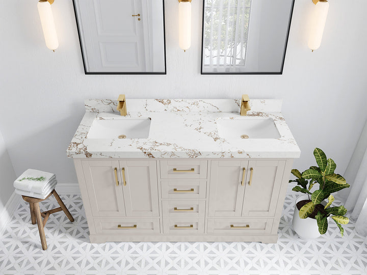Boston 60 in. W x 22 in. D Double Sink Bathroom Vanity - photo 36